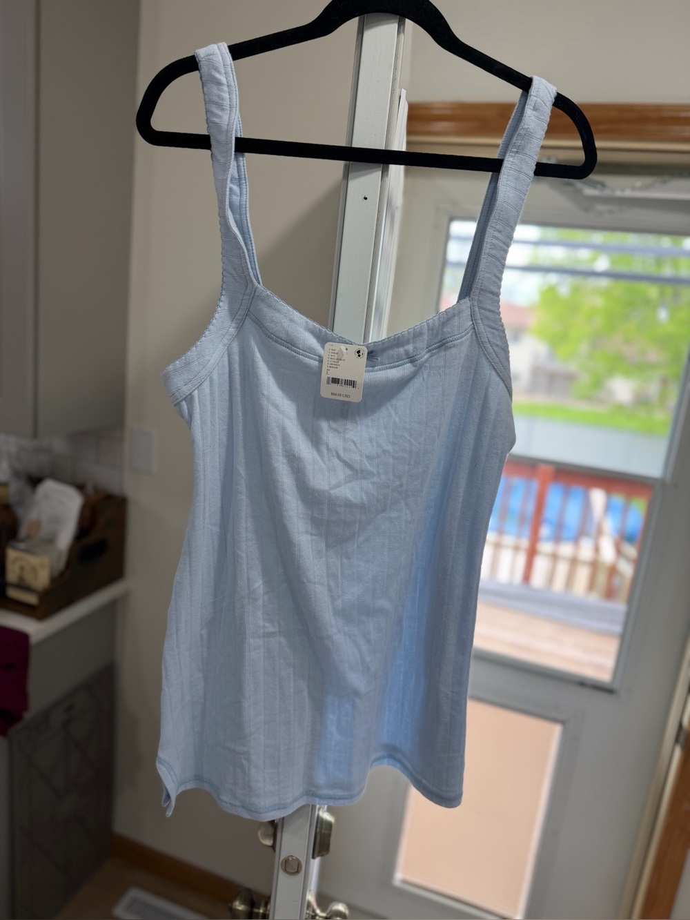 Free people Women’s Light Blue Ribbed Tank Top